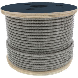 CABLE DE ACERO ALMA DE FIBRA FC 6X26 3/8" ROLLO 1000M