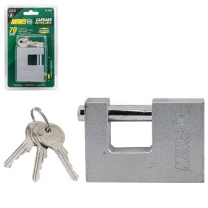 CANDADO ANTIPALANCA DE ACERO 70MM C/3 LLAVES (CAJA C/6 PZAS - PRECIO X PIEZA)