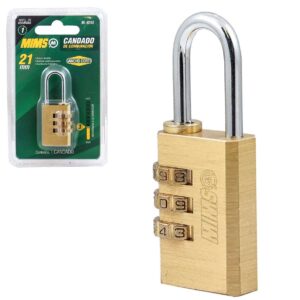 CANDADO DE COMBINACION DE LATON 21MM (CAJA C/12 PZAS - PRECIO X PIEZA)