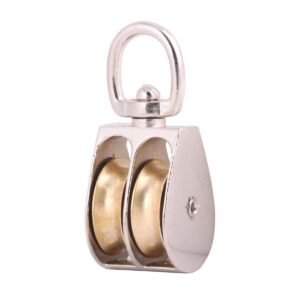 GARRUCHA GIRATORIA DOBLE ZINC 1-1/2" (Precio x Pza - Caja c/10 pzas)