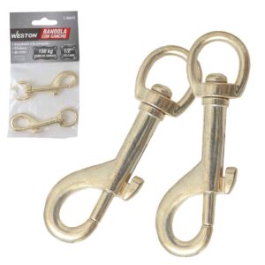 BANDOLA C/GANCHO LATON 1/2" X 76MM (Precio X Pieza - Empaque C/2 pzs)