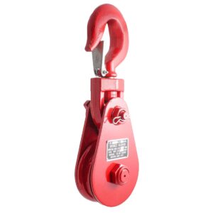 POLEA GIRATORIA PASTECA 2T-3" C/GANCHO ROJA 3/8"