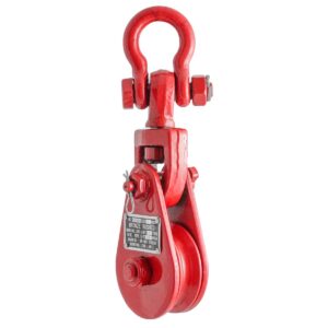 POLEA GIRATORIA PASTECA 2T-3" C/GRILLETE ROJA 3/8"