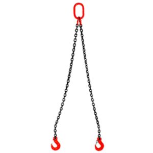 ESLINGA DE CADENA 1/2" G80 6M DOBLE GANCHO DE QUIJADA C/SEGURO