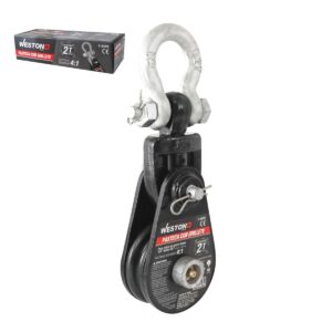 PASTECA GIRATORIA 2T-3" C/GRILLETE P/CABLE D/ACERO 3/8" WESTON PLUS