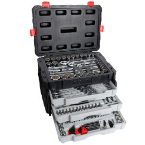 JGO. D/239 HERRAMIENTAS CUADRO 1/4", 3/8" Y 1/2" FRACC. Y METRIC. P/MECANICO