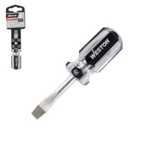 DESARMADOR TIPO TROMPO PLANO 1/4 X 1-1/2" MANGO PVC ASME-B107.600 (CAJA C/6 PZAS - PRECIO X PIEZA)