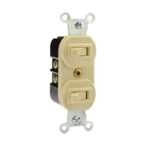 APAGADOR DOBLE MARFIL 15A 127V 8840050