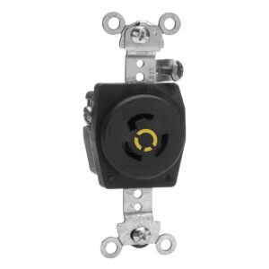 RECEPT?CULO MEDIA VUELTA 2 POLOS 3 HILOS 15A 125V NEMA L5-15 8810530