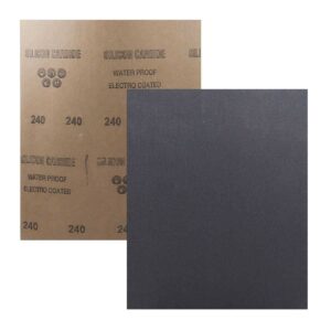 HOJA DE LIJA DE AGUA CARBURO SILICIO 9" x 11" G240 (Precio x pieza - Empaque c/100 pzas)