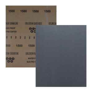 HOJA DE LIJA DE AGUA CARBURO SILICIO 9" x 11" G1500 (Precio x pieza - Empaque c/100 pzas)