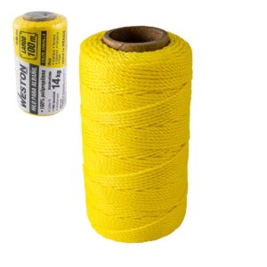 HILO PARA ALBA?IL DE POLIPROPILENO CAL. 18 AMARILLO MED 100M