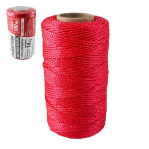 HILO PARA ALBA?IL DE POLIPROPILENO CAL. 18 ROJO MED 100M