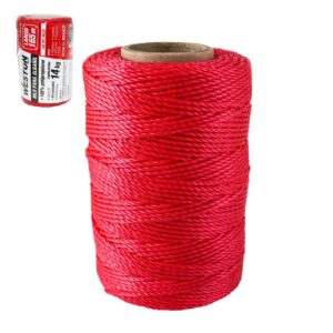 HILO PARA ALBA?IL DE POLIPROPILENO CAL. 18 ROJO GDE 165M