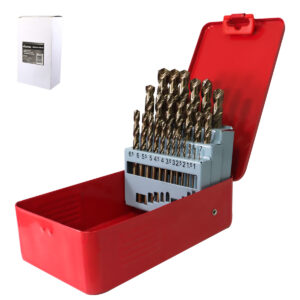 JUEGO DE BROCAS DE COBALTO METRICAS 1.00MM A 13.00MM X .5MM 25 PIEZAS